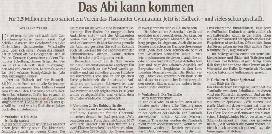 Das Abi kann kommen